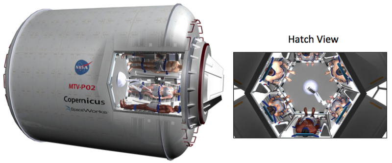 SpaceWorks’ Vision System Torpor Habitat Design Image: John Bradford via NASA